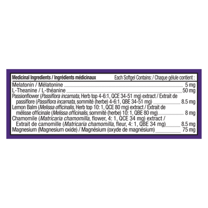 Image showing the ingredients for OLLY Ultra Sleep.