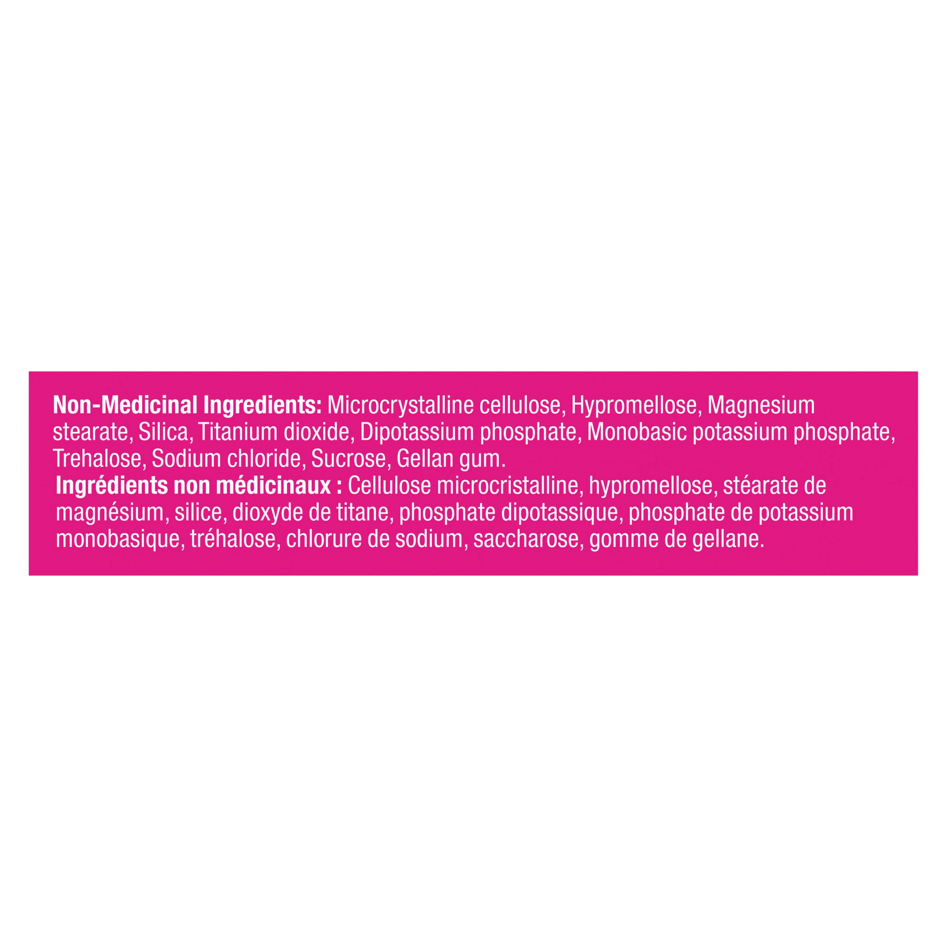 An image of the ingredients list of OLLY Happy Hoo Ha Supplement .